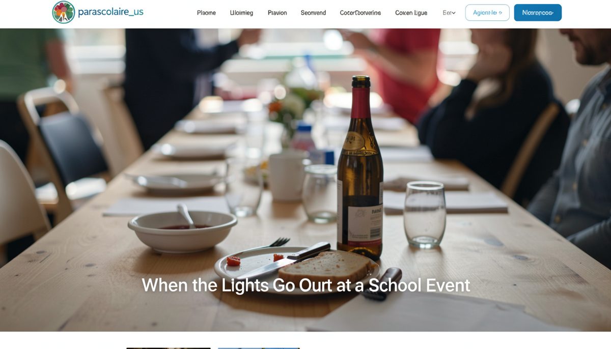 Explain what fails in a power cut at a school event, who decides a stoppage, and what backup power really covers.
