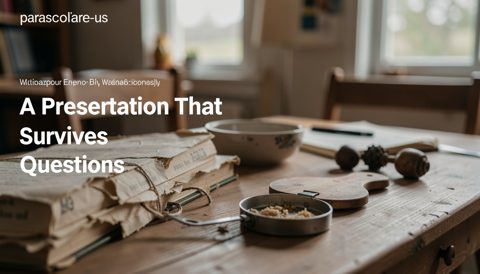 A Presentation That Survives Questions
